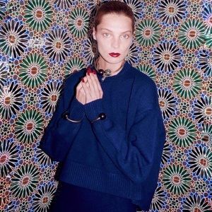 CÉLINE NAVY BLUE WOOL & CASHMERE OVERSIZED SWEATER SIZE XS BY PHOEBE PHILO